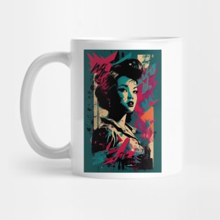 Vintage woman in pop-art style Mug